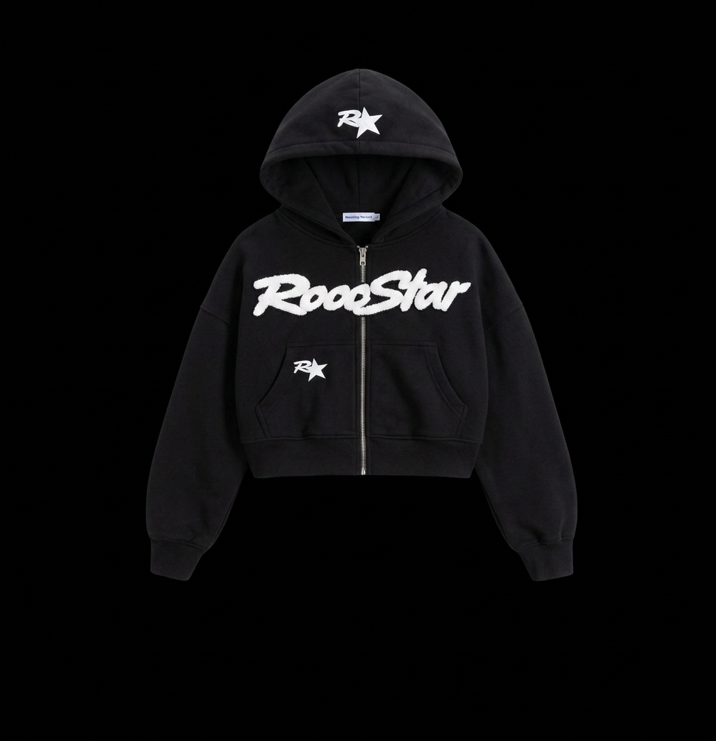 Womans Cropped RoccStar Zip (Pre-Order)