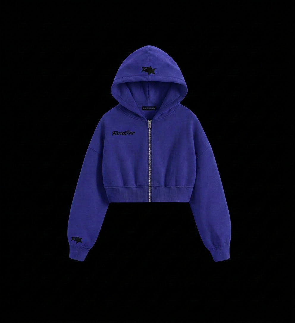 Womans Cropped Small Logo Zip (Pre-Order)