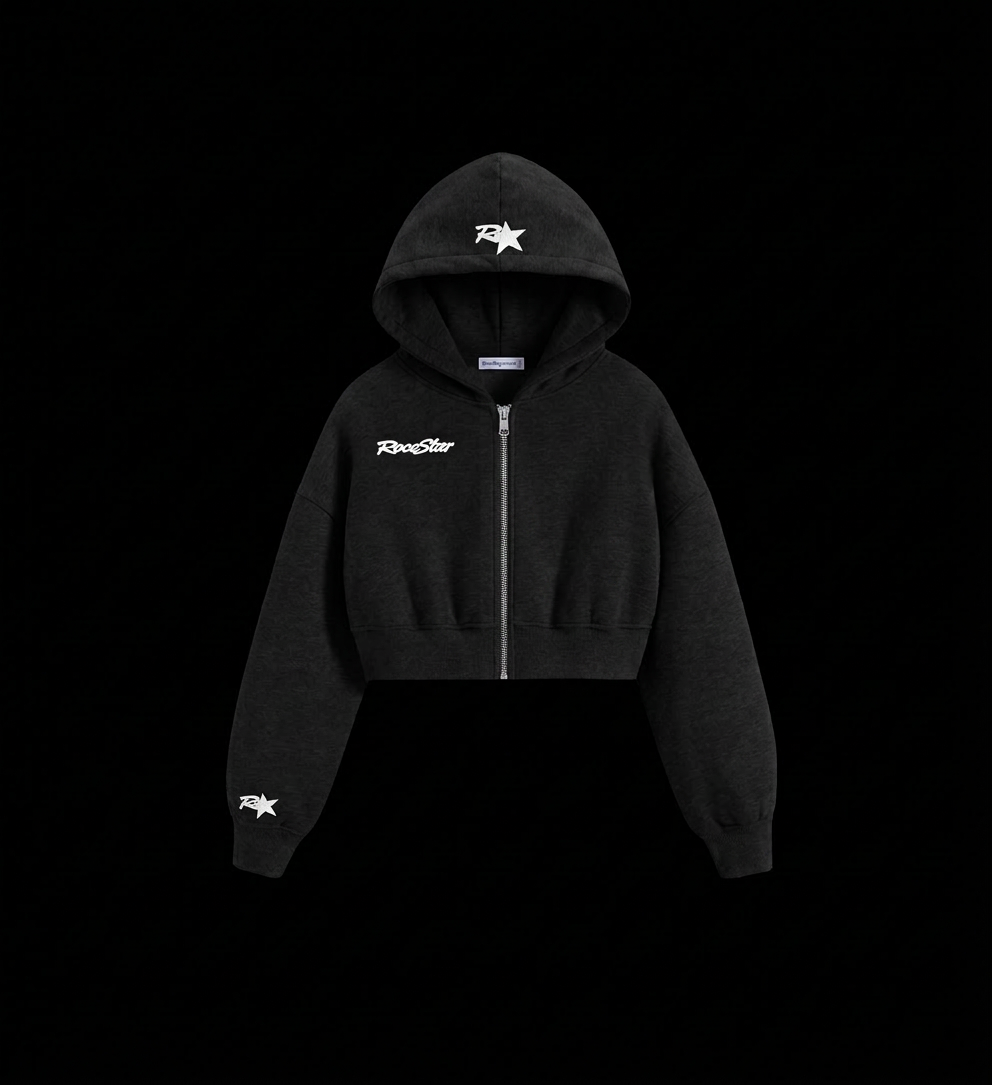 Womans Cropped Small Logo Zip (Pre-Order)