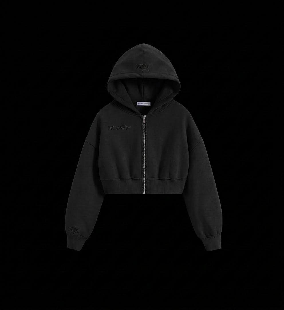 Womans Cropped Small Logo Zip (Pre-Order)