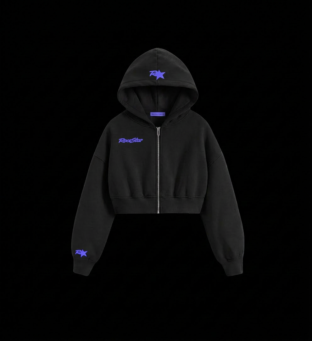 Womans Cropped Small Logo Zip (Pre-Order)